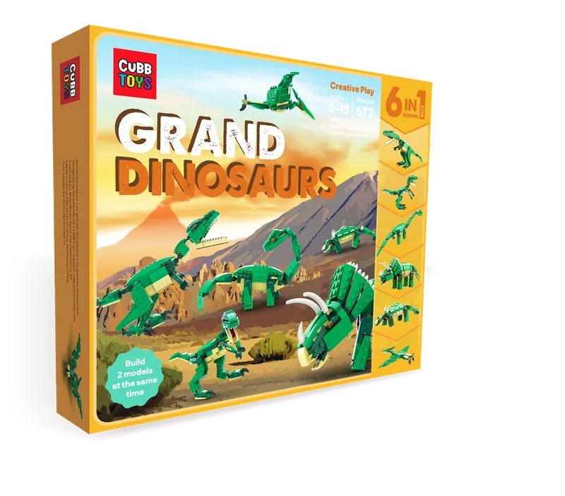 Box des Sets Cubb Toys Grand Dinosaurs 6-in-1