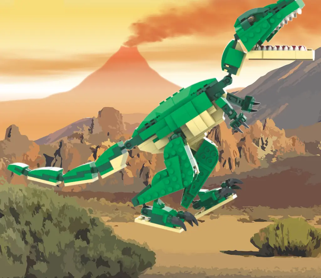 T-rex v narisani pokrajini