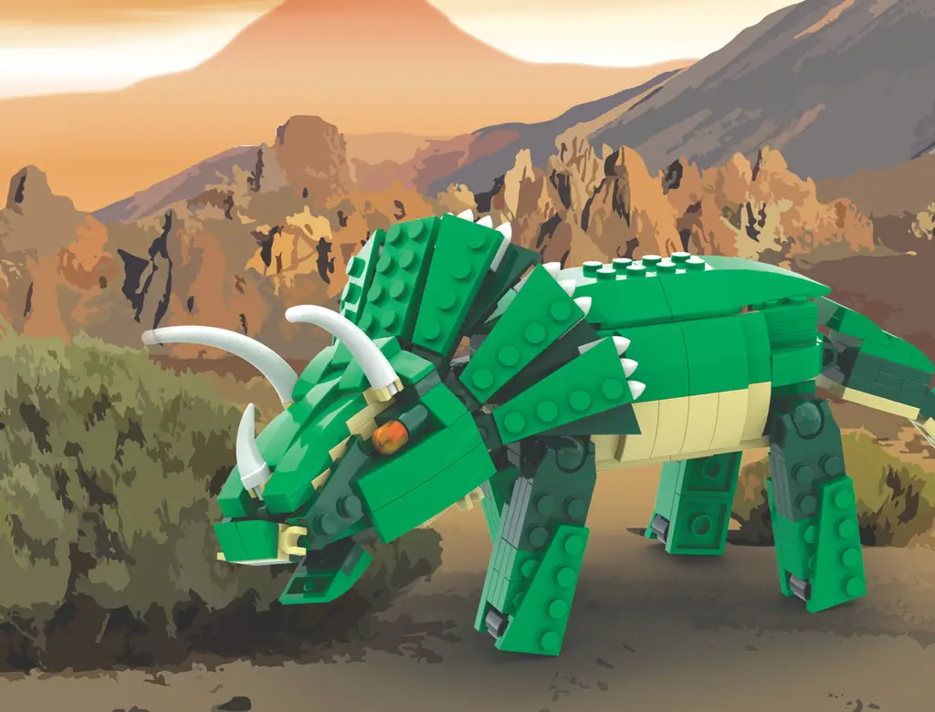 Triceratops v narisani pokrajini